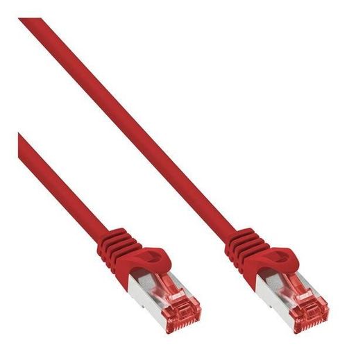 InLine - Cordon de raccordement - RJ-45 (M) pour RJ-45 (M) - 2 m - SFTP, PiMF - CAT 6 - moulé, sans crochet - rouge