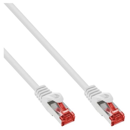 InLine - Cordon de raccordement - RJ-45 (M) pour RJ-45 (M) - 2 m - SFTP, PiMF - CAT 6 - moulé, sans crochet - blanc