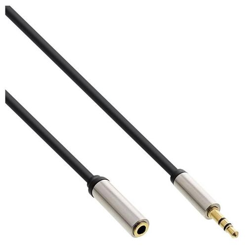 InLine - Rallonge de câble audio - mini-phone stereo 3.5 mm femelle pour mini-phone stereo 3.5 mm mâle - 2 m - noir