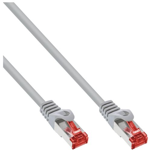 InLine - Cordon de raccordement - RJ-45 (M) pour RJ-45 (M) - 40 m - SFTP, PiMF - CAT 6 - moulé, sans crochet - gris