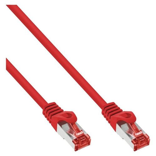 InLine - Cordon de raccordement - RJ-45 (M) pour RJ-45 (M) - 40 m - SFTP, PiMF - CAT 6 - démarré, sans crochet, moulé - rouge