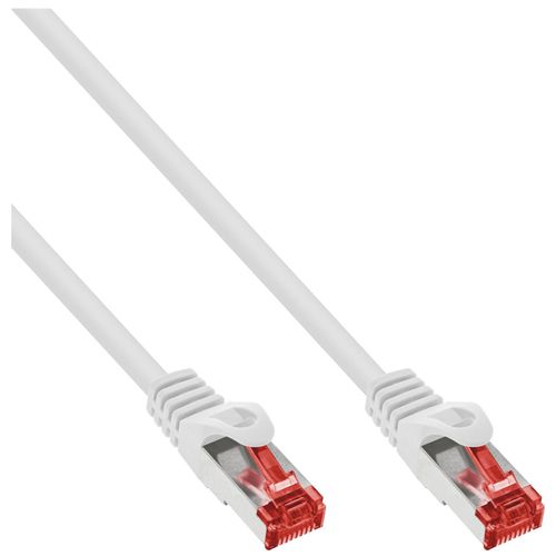 InLine - Cordon de raccordement - RJ-45 (M) pour RJ-45 (M) - 40 m - SFTP, PiMF - CAT 6 - moulé, sans crochet - blanc