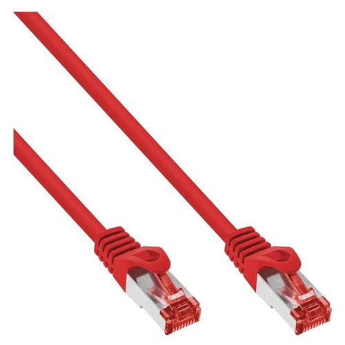 InLine - Cordon de raccordement - RJ-45 (M) pour RJ-45 (M) - 50 m - SFTP, PiMF - CAT 6 - moulé, sans crochet - rouge