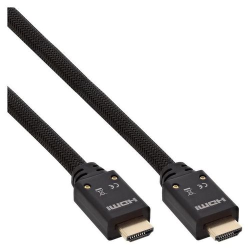 InLine - Câble HDMI avec Ethernet - HDMI mâle pour HDMI mâle - 25 m - triple paire torsadée blindée - noir - moulé, support 4K, actif