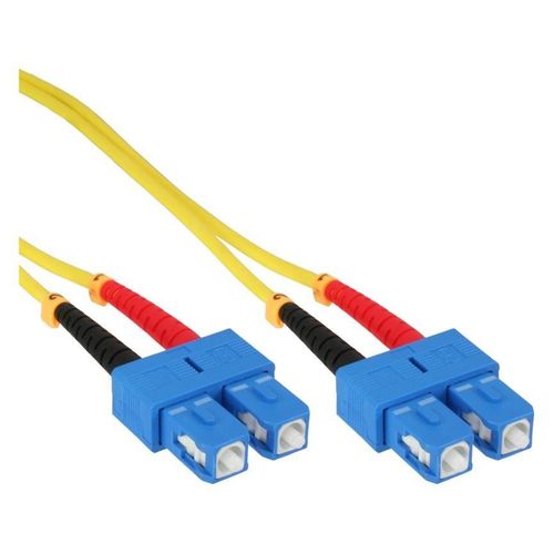 InLine - Cordon de raccordement - mode unique SC (M) pour mode unique SC (M) - 25 m - fibre optique - duplex - 9 / 125 micromètres - OS2 - sans halogène - jaune