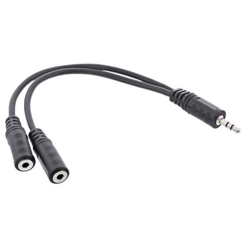 InLine - Répartiteur audio - mini-phone stereo 3.5 mm mâle pour mini-phone stereo 3.5 mm femelle - 5 m - noir