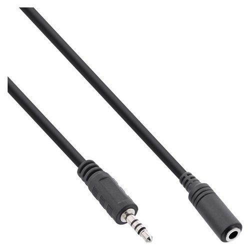 InLine - Câble audio - jack micro 4 pôles mâle pour mini jack 4 pôles femelle - 3 m - noir