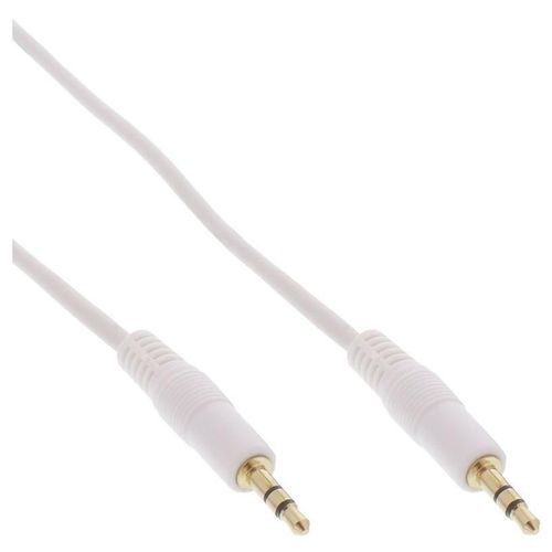 InLine - Câble audio - mini-phone stereo 3.5 mm mâle pour mini-phone stereo 3.5 mm mâle - 1 m - blanc