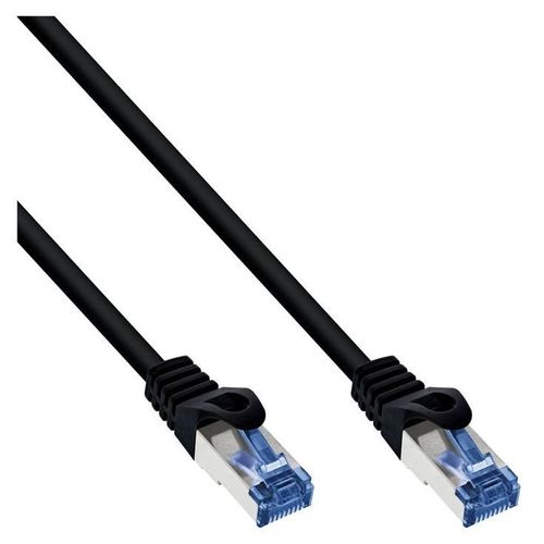 InLine - Cordon de raccordement - RJ-45 (M) pour RJ-45 (M) - 2 m - SFTP, PiMF - CAT 6a - sans halogène, rond - noir