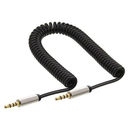 InLine Slim - Câble audio - mini jack 4 pôles prise pour mini jack 4 pôles prise - 1 m - noir - bobiné