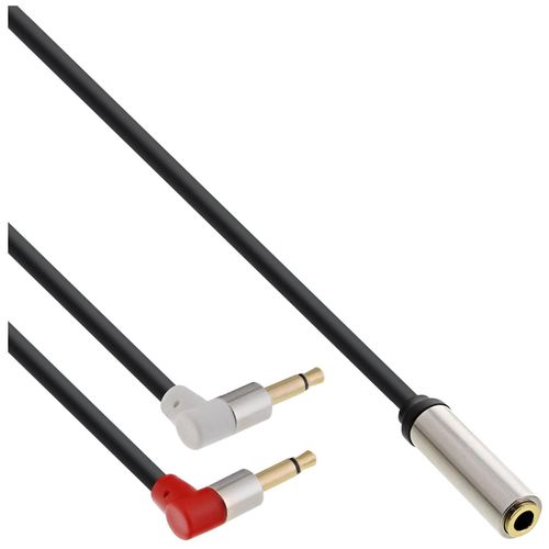 InLine Slim - Adaptateur pour casque - mini-phone stereo 3.5 mm mâle pour mini-phone stereo 3.5 mm femelle - 15 cm - noir