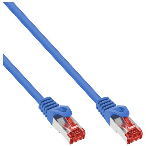 InLine - Cordon de raccordement - RJ-45 (M) pour RJ-45 (M) - 1 m - Paire torsadée blindée (SSTP) - CAT 6 - moulé - bleu