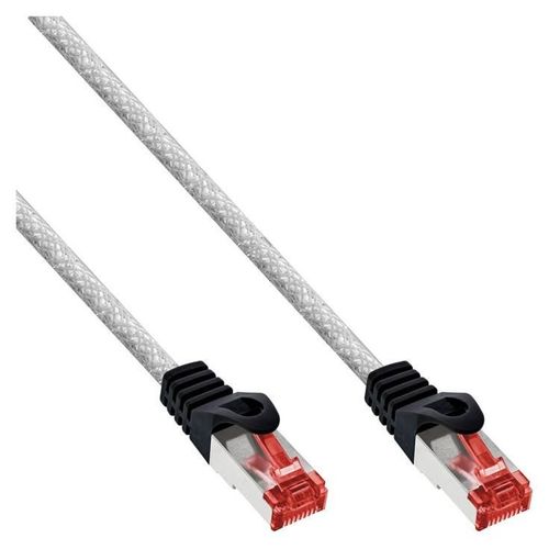 InLine - Cordon de raccordement - RJ-45 (M) pour RJ-45 (M) - 1 m - Paire torsadée blindée (SSTP) - CAT 6 - moulé - transparent