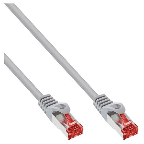 InLine - Cordon de raccordement - RJ-45 (M) pour RJ-45 (M) - 30 m - Paire torsadée blindée (SSTP) - CAT 6 - moulé - gris