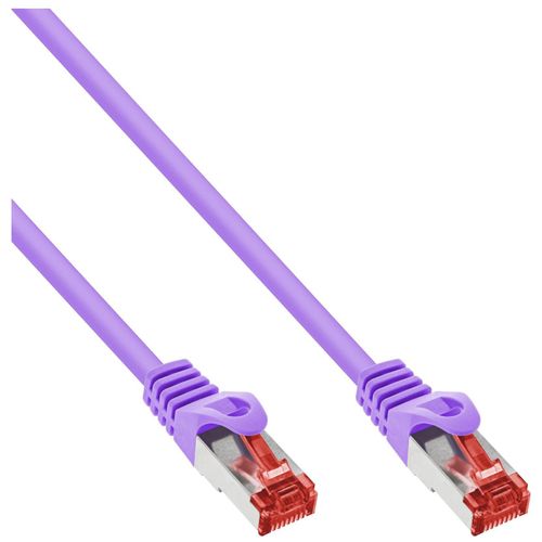 InLine - Cordon de raccordement - RJ-45 (M) pour RJ-45 (M) - 1 m - Paire torsadée blindée (SSTP) - CAT 6 - moulé - violet
