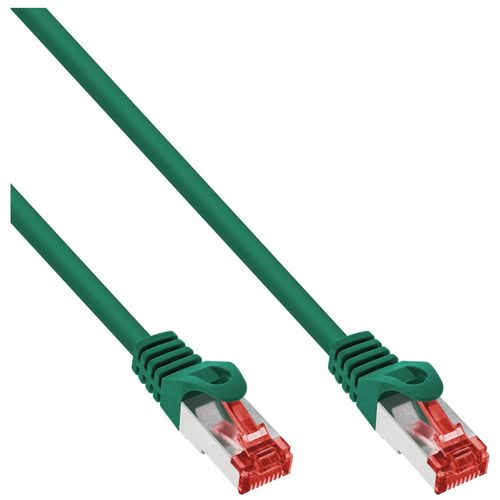 InLine - Cordon de raccordement - RJ-45 (M) pour RJ-45 (M) - 50 cm - Paire torsadée blindée (SSTP) - CAT 6 - moulé - vert