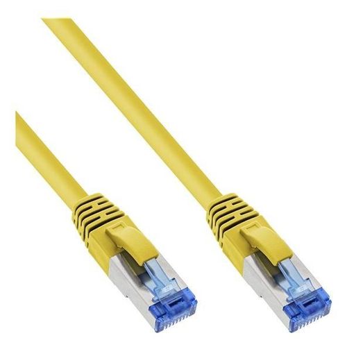 InLine - Cordon de raccordement - RJ-45 (M) pour RJ-45 (M) - 10 m - Paire torsadée blindée (SSTP) - CAT 6a - sans halogène - jaune