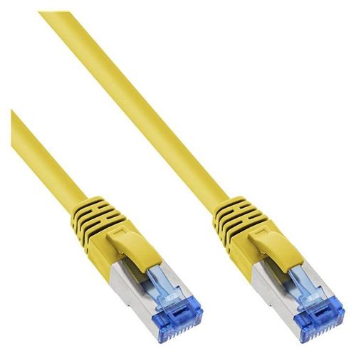 InLine - Cordon de raccordement - RJ-45 (M) pour RJ-45 (M) - 1 m - Paire torsadée blindée (SSTP) - CAT 6a - sans halogène - jaune