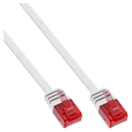 InLine - Cordon de raccordement - RJ-45 (M) pour RJ-45 (M) - 10 m - UTP - CAT 6 - plat - blanc