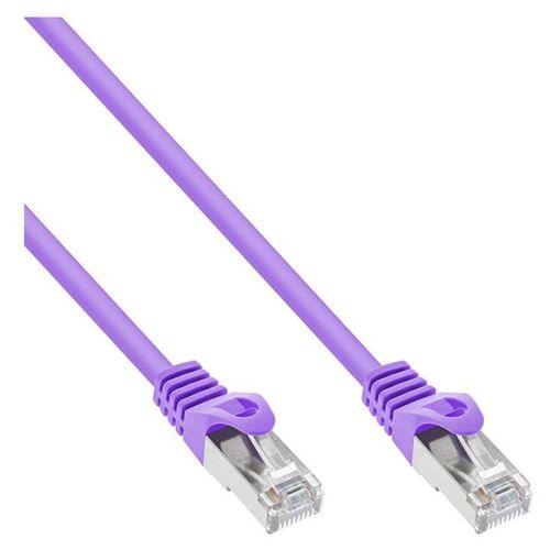 InLine - Cordon de raccordement - RJ-45 (M) pour RJ-45 (M) - 10 m - SFTP - CAT 5e - moulé - violet