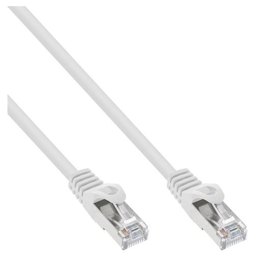 InLine - Cordon de raccordement - RJ-45 (M) pour RJ-45 (M) - 10 m - SFTP - CAT 5e - moulé - blanc