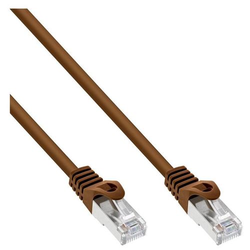 InLine - Cordon de raccordement - RJ-45 (M) pour RJ-45 (M) - 2 m - SFTP - CAT 5e - moulé - brun