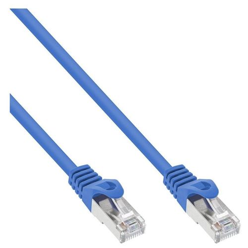 InLine - Cordon de raccordement - RJ-45 (M) pour RJ-45 (M) - 1 m - SFTP - CAT 5e - moulé - bleu