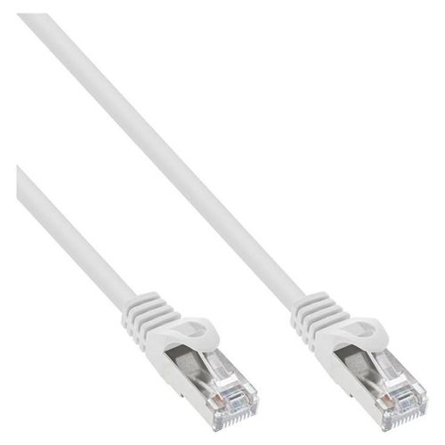 InLine - Cordon de raccordement - RJ-45 (M) pour RJ-45 (M) - 1 m - SFTP - CAT 5e - moulé - blanc