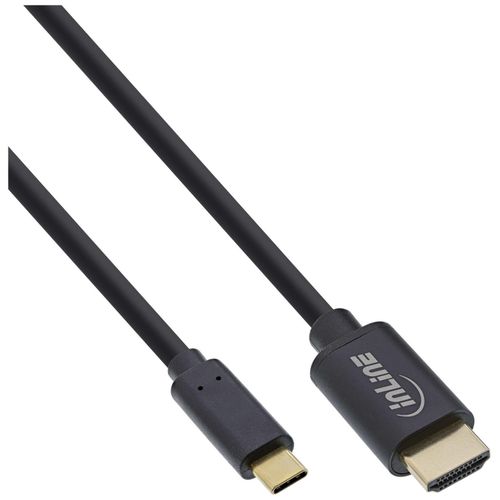 InLine - Câble vidéo/audio - 24 pin USB-C mâle pour HDMI mâle - 1 m - noir - support 4K