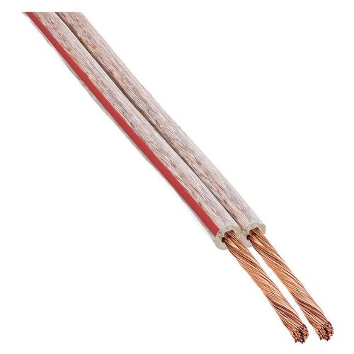 InLine - Câble de haut-parleur - 2.5 mm² - fil dénudé pour fil dénudé - 50 m - transparent