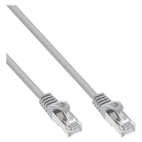 InLine - Cordon de raccordement - RJ-45 (M) pour RJ-45 (M) - 50 cm - SFTP - CAT 5e - moulé - gris