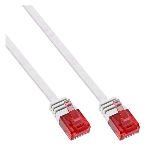 InLine - Cordon de raccordement - RJ-45 (M) pour RJ-45 (M) - 7 m - UTP - CAT 6 - plat - blanc