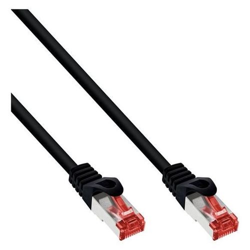 InLine - Cordon de raccordement - RJ-45 (M) pour RJ-45 (M) - 50 m - Paire torsadée blindée (SSTP) - CAT 6 - moulé - noir