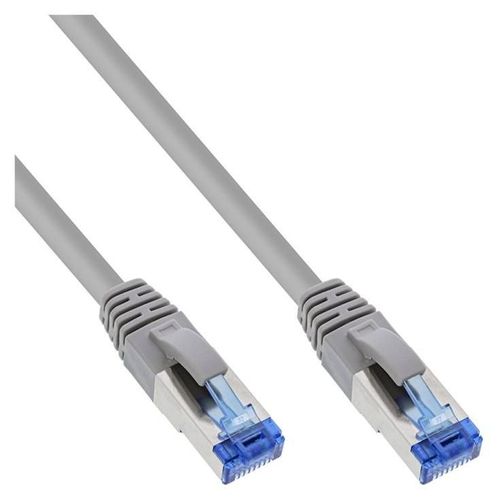 InLine - Cordon de raccordement - RJ-45 (M) pour RJ-45 (M) - 1 m - SFTP - CAT 6a - sans halogène - gris
