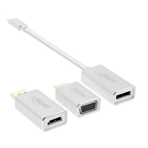 InLine Set 6-in-1 - Kit d'adaptateur vidéo / audio - argent - support 4K