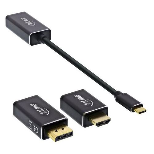 InLine Set 6-in-1 - Kit d'adaptateur vidéo / audio - noir - support 4K