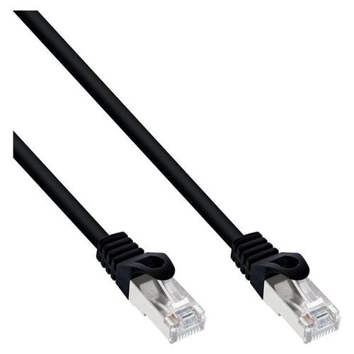 InLine - Cordon de raccordement - RJ-45 (M) pour RJ-45 (M) - 30 cm - SFTP - CAT 5e - moulé - noir