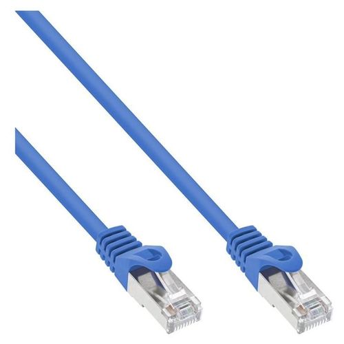 InLine - Cordon de raccordement - RJ-45 (M) pour RJ-45 (M) - 50 cm - SFTP - CAT 5e - moulé - bleu