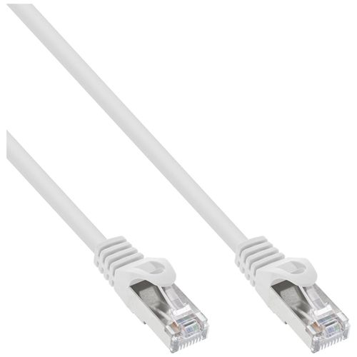 InLine - Cordon de raccordement - RJ-45 (M) pour RJ-45 (M) - 50 cm - SFTP - CAT 5e - moulé - blanc