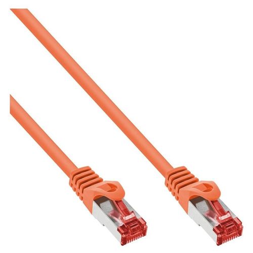 InLine - Cordon de raccordement - RJ-45 (M) pour RJ-45 (M) - 10 m - Paire torsadée blindée (SSTP) - CAT 6 - moulé - orange