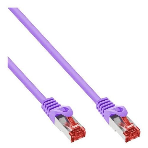 InLine - Cordon de raccordement - RJ-45 (M) pour RJ-45 (M) - 10 m - Paire torsadée blindée (SSTP) - CAT 6 - moulé - violet