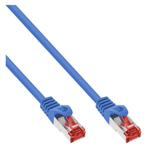 InLine - Cordon de raccordement - RJ-45 (M) pour RJ-45 (M) - 2 m - Paire torsadée blindée (SSTP) - CAT 6 - moulé - bleu