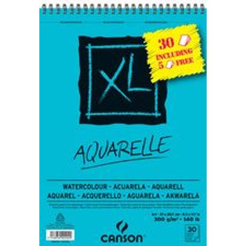 Bloc - Aquarelle - A5 - Spirales - 20 Feuilles - 300g - Canson Xl