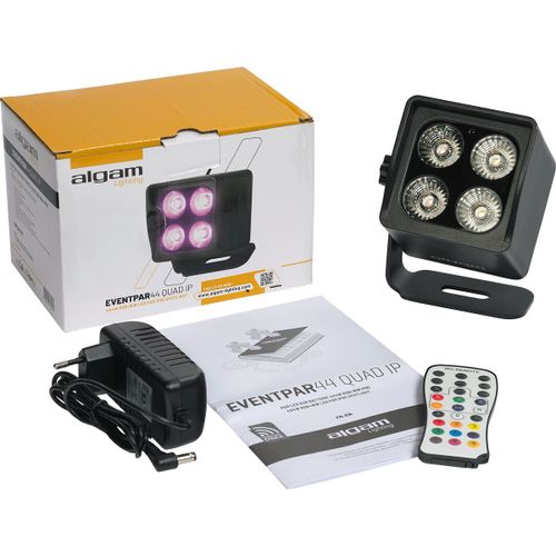 PAR sur Batterie LED 4 x 4W RGBWW, Wireless DMX, IP65 - Algam Lighting LAP EVENTPAR44-QUAD-IP