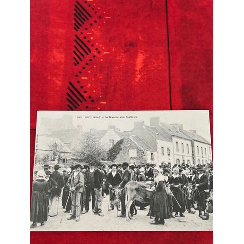 Carte Postale Huelgoat Le Marché Aux Bestiaux N 592 Collection Villard