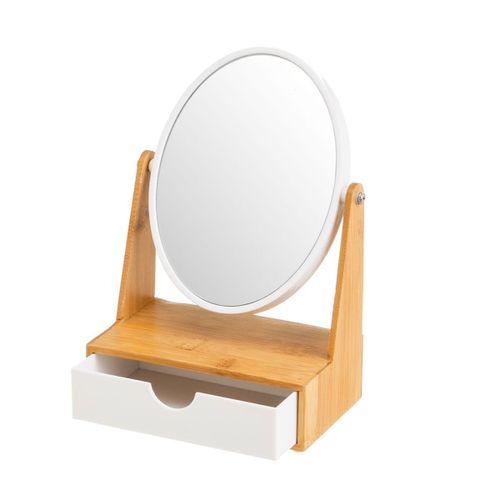 Miroir et compartiment à bijoux en bambou
