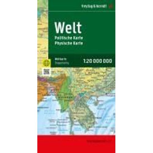Weltkarte, Politisch - Physisch, 1:20.000.000, Gefaltet, Freytag & Berndt