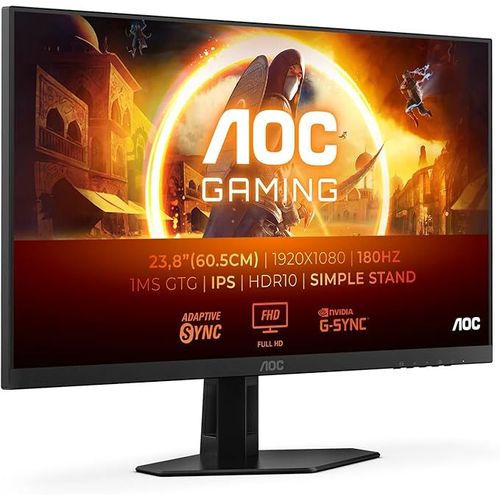 AOC Gaming 24G4XED - 24 Zoll FHD Monitor, 180 Hz, 1 ms, FreeSync Prem., G-Sync comp., HDR10 (1920x1080, HDMI 2.0, DisplayPort 1.4) Noir/Gris