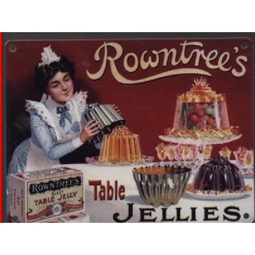 Plaque Metallique Publicitaire - 20 Cm X 15 Cm Rowntree's Table Jellies