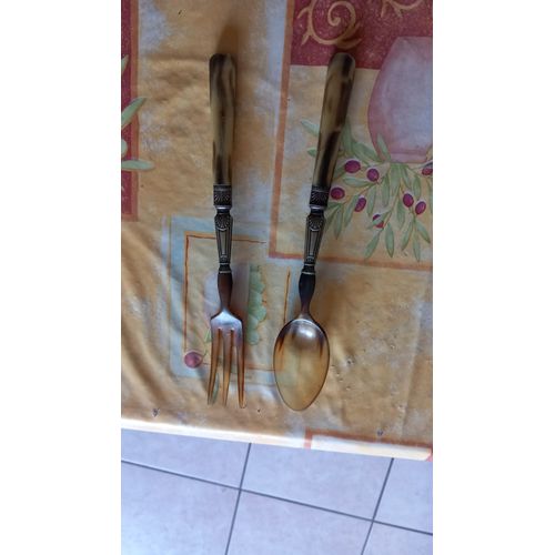 2 Tres Tres Anciens Couverts A Salade..Collection..Rare